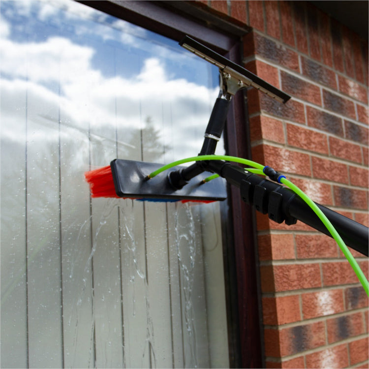 24ft Telescopic Window Cleaning Brush, Water Fed Pole & Backpack, Extendable Window Washer