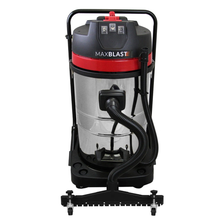 Industrial Wet & Dry Vacuum Cleaner, 80L, Commercial ABS Plastic Track Nozzle Attachment, Black