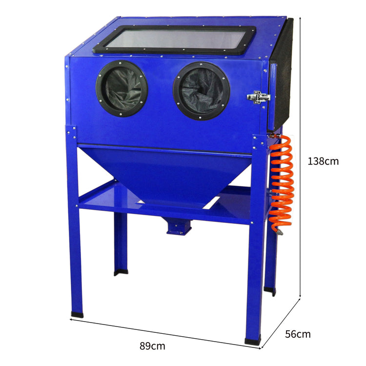 220L Heavy Duty Portable Sandblasting Cabinet, Work Station, Abrasive Bead Grit Sandblaster