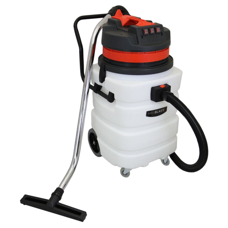 3000W Industrial Wet Dry Vacuum Cleaner with 90L Capacity & Stainless Steel Attachments