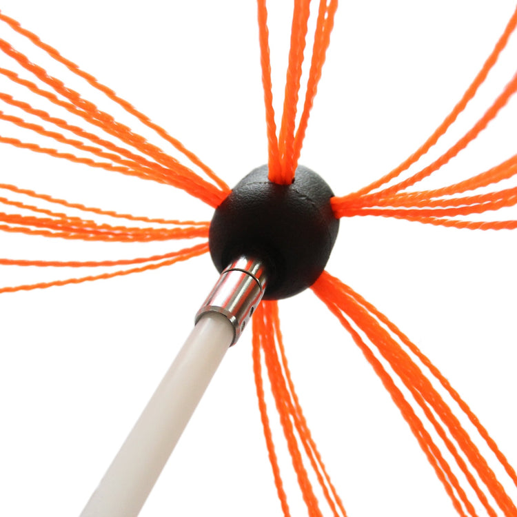 Drill Powered Chimney Cleaner Kit, 8m Rotary Sweeping Brush, Fireplace, Wood Burner, Flue Cleaning, Reinforced Nylon Rods, FREE Extras