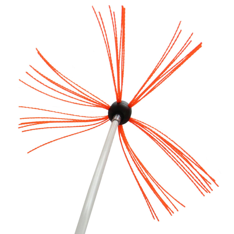 Chimney Sweeper Kit, Rotary Brush Wood Burner Cleaner, 10m Flexible Nylon Rods, Fireplace Cleaning, Includes Drill Adapter, Allen Key, FREE Dust Sheet & Storage Bag