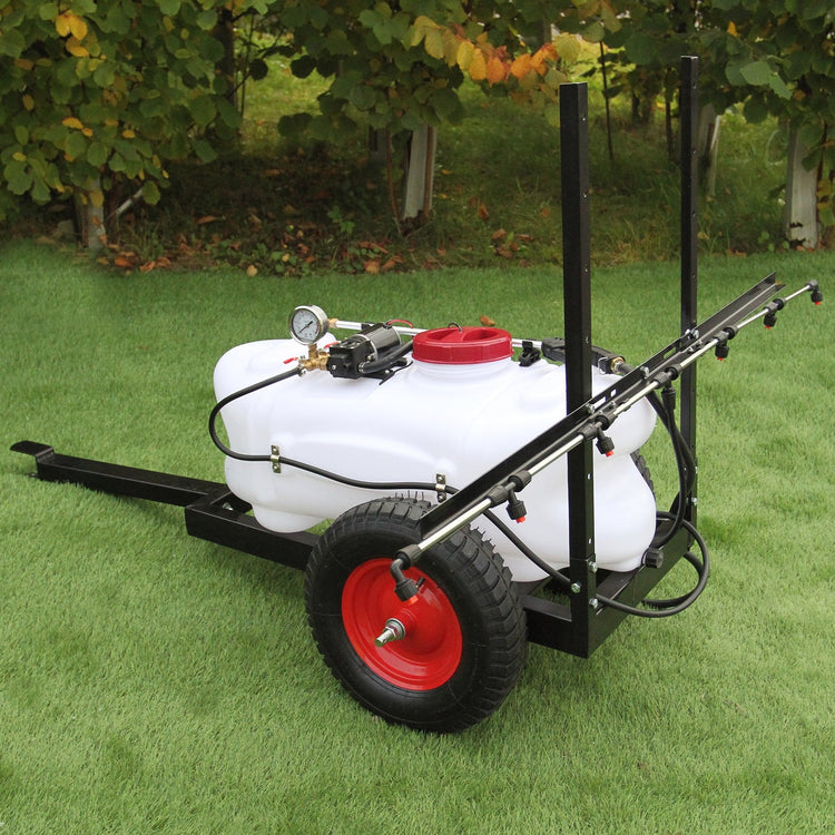 12V Electric ATV Sprayer Trailer 60L, Quad Boom for Weed, Crop Farming, Garden, Agricultural Hand Lance Tank