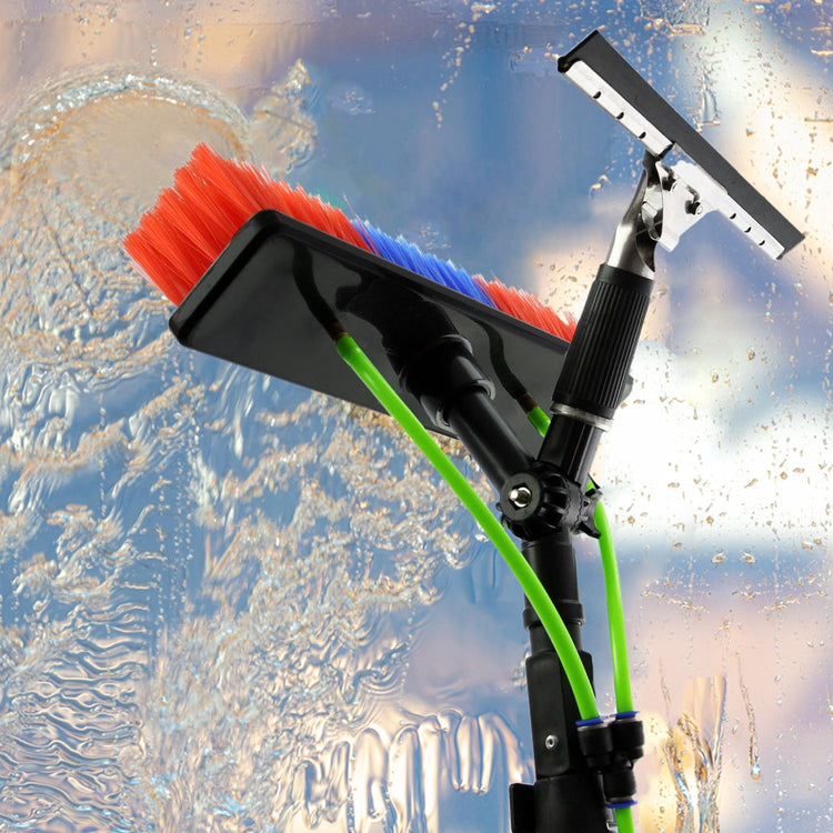 30ft Telescopic Window Cleaning Pole, Water Fed Extendable Brush, Roof & Conservatory Cleaner