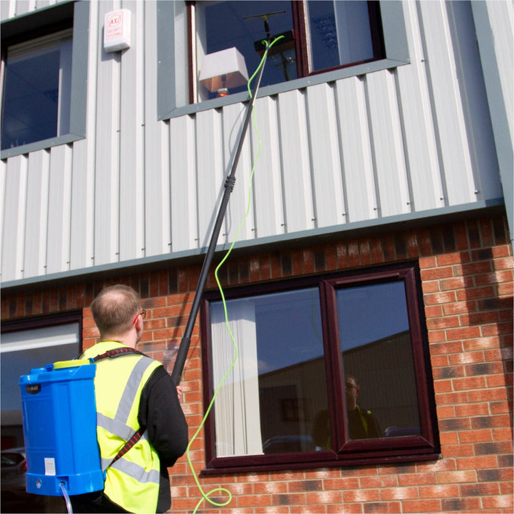 24ft Telescopic Window Cleaning Brush, Water Fed Pole & Backpack, Extendable Window Washer