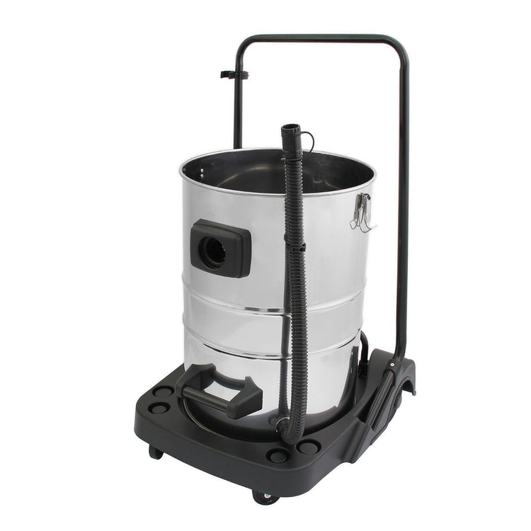 3000W Industrial Wet Dry Vacuum Cleaner, 80L, Stainless Steel with Attachments