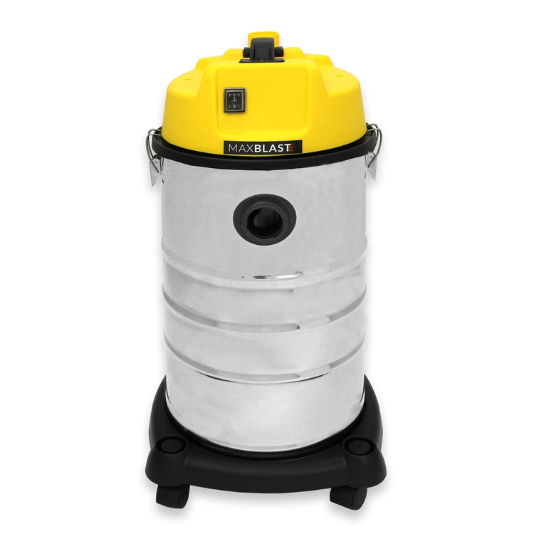 1400W Industrial Wet Dry Vacuum Cleaner, 30L Stainless Steel with Attachments