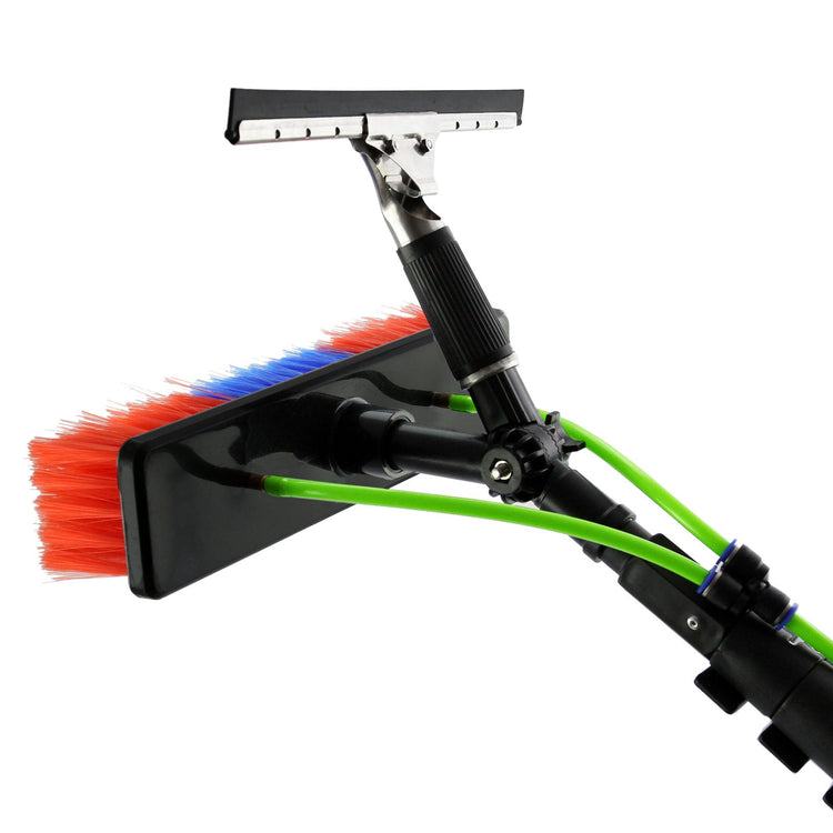 30ft Telescopic Window Cleaning Pole, Water Fed Extendable Brush & Backpack Washer