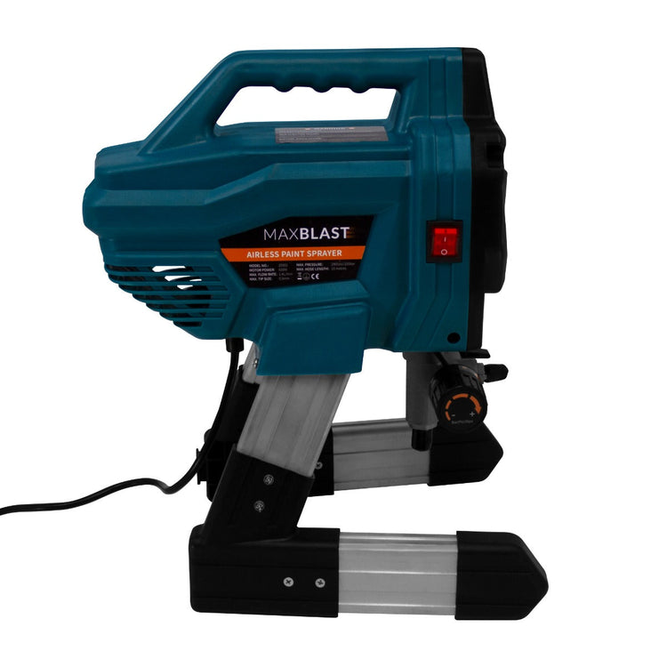Commercial Electric Airless Paint Sprayer 650W, 240V, High Pressure, DIY Wall Spray Gun Kit, 2900PSI, 1.4L/Min, with 7.5m Hose & Extra 30cm Pole
