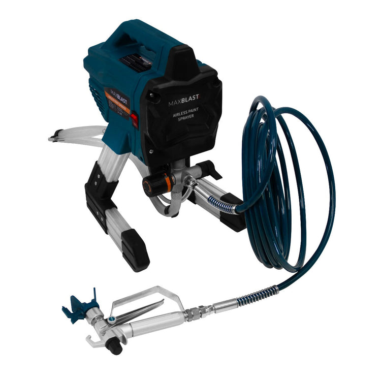 Commercial Electric Airless Paint Sprayer 650W, 240V, High Pressure, DIY Wall Spray Gun Kit, 2900PSI, 1.4L/Min, with 7.5m Hose & Extra 30cm Pole
