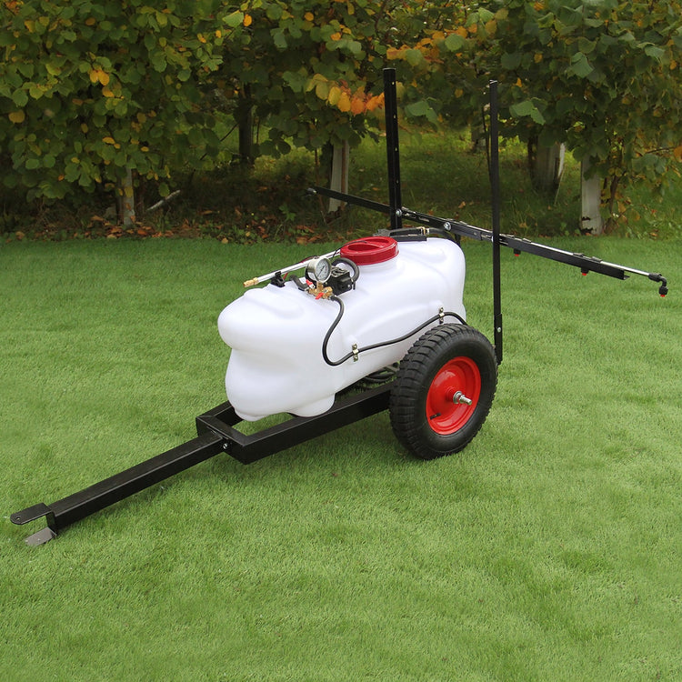 12V Electric ATV Sprayer Trailer 60L, Quad Boom for Weed, Crop Farming, Garden, Agricultural Hand Lance Tank