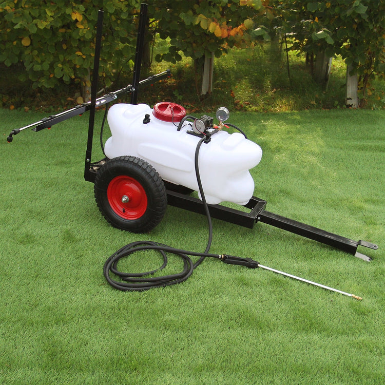 100L ATV Quad Sprayer Trailer, 12V Electric Farm Spot Crops Weed, Agricultural Garden Hand Lance Tank
