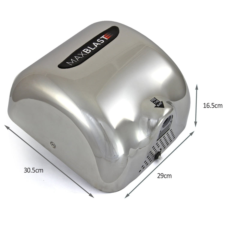 Commercial Electric Hand Dryers MAXBLAST, 2 Pack, Powerful Fast Drying, Wall Mounted Warm Air, Bathroom Toilet, Heavy Duty